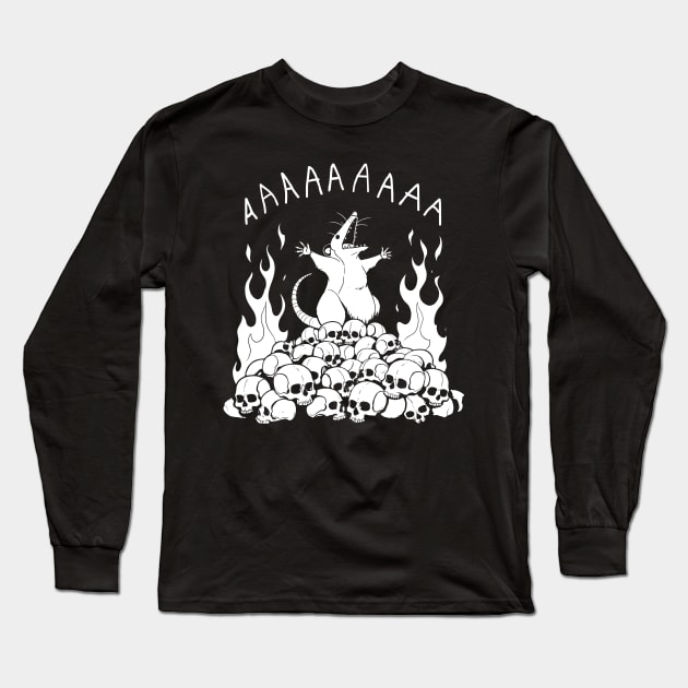 AAAAAPOSSUM Long Sleeve T-Shirt by Nick Maskell Designs